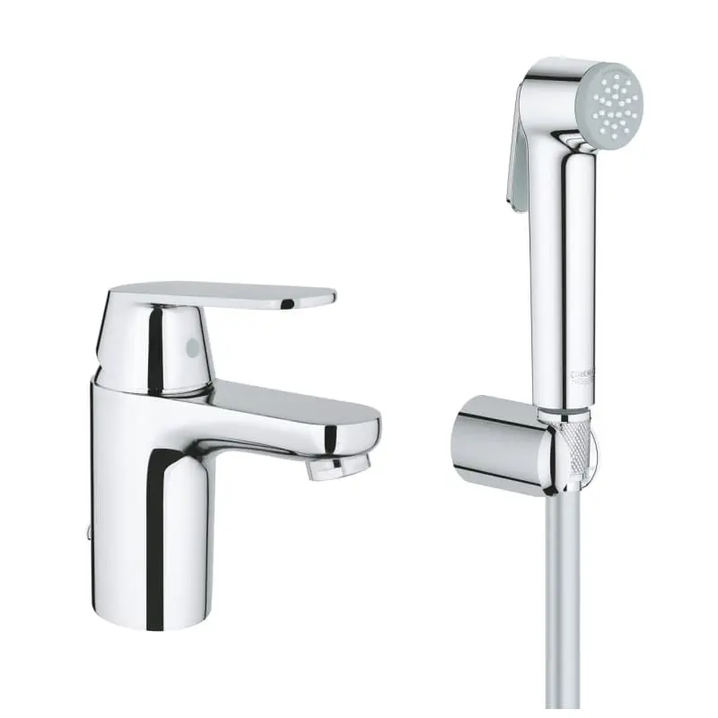 Смесител едноръкохватков за умивалник, стоящ с хигиенен душ Eurosmart Cosmopolitan GROHE Eurosmart Cosmopolitan 23125000