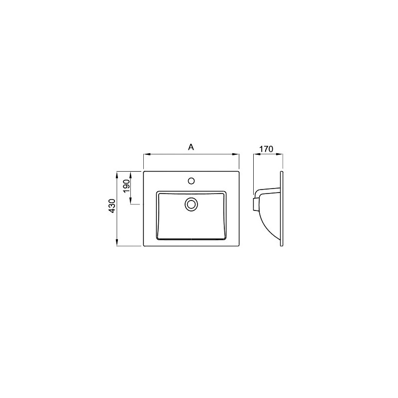 Linea 55 см мивка Fayans H8115650001041 - Image 2