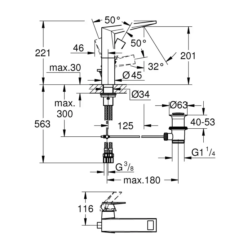 GROHE SPA Allure Briliant Смесител за мивка 24344000 - Image 2