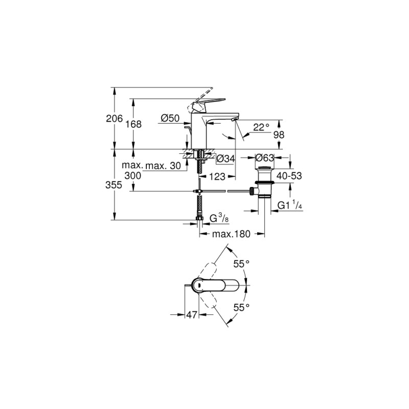 Grohe Eurosmart Black size M 23325KW0 смесител за мивка - Image 3