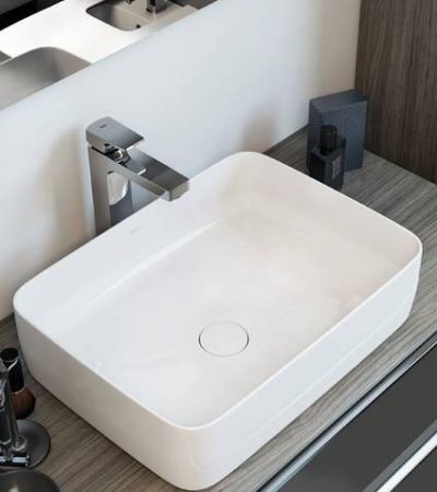 ROCA Inspira Square от FINECERAMIC®Мивка за монтаж върху плот A327530000 - Онлайн промоция