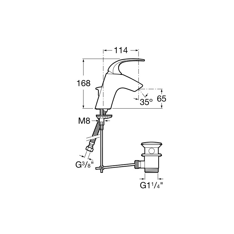 Roca M2 A5A3068C00 Смесител за баня - Image 2
