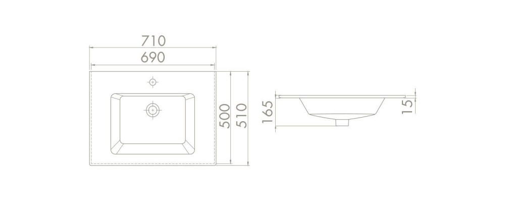 Turkuaz Seramik Ibiza 71 см мивка за баня – ОНЛАЙН промоция - Image 4