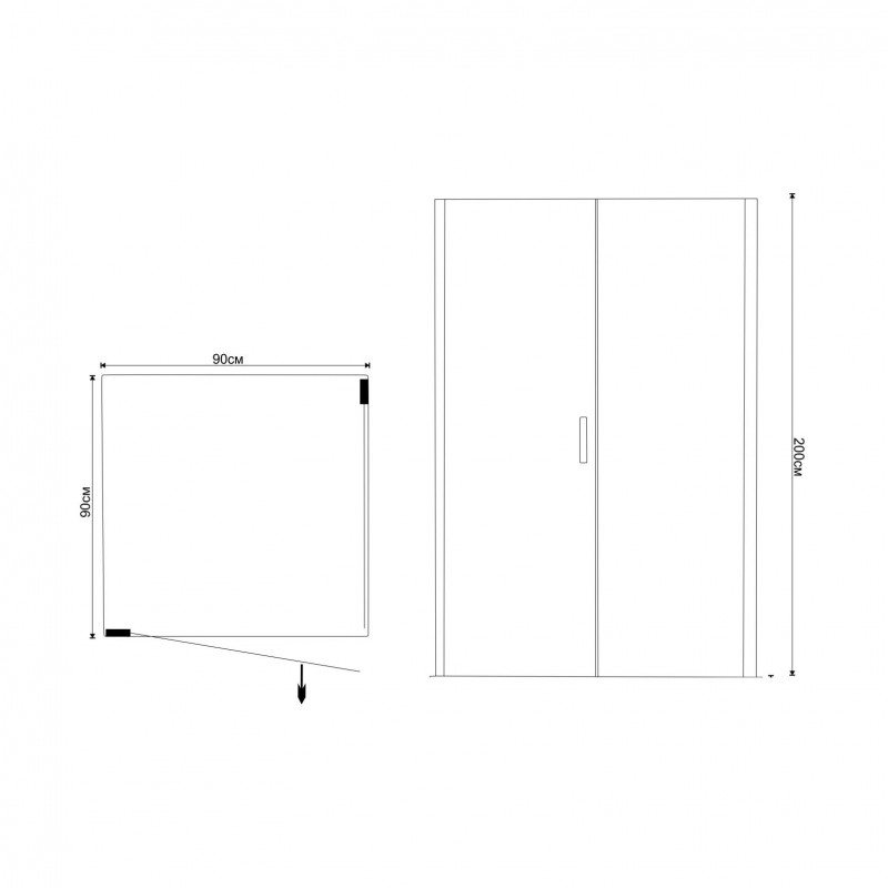 Душ кабина 90/90/200 L - Image 2