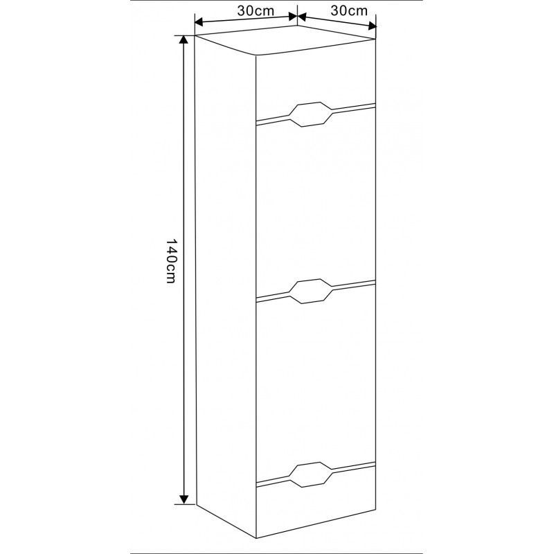 Шкаф колона за баня 3028 - Image 6