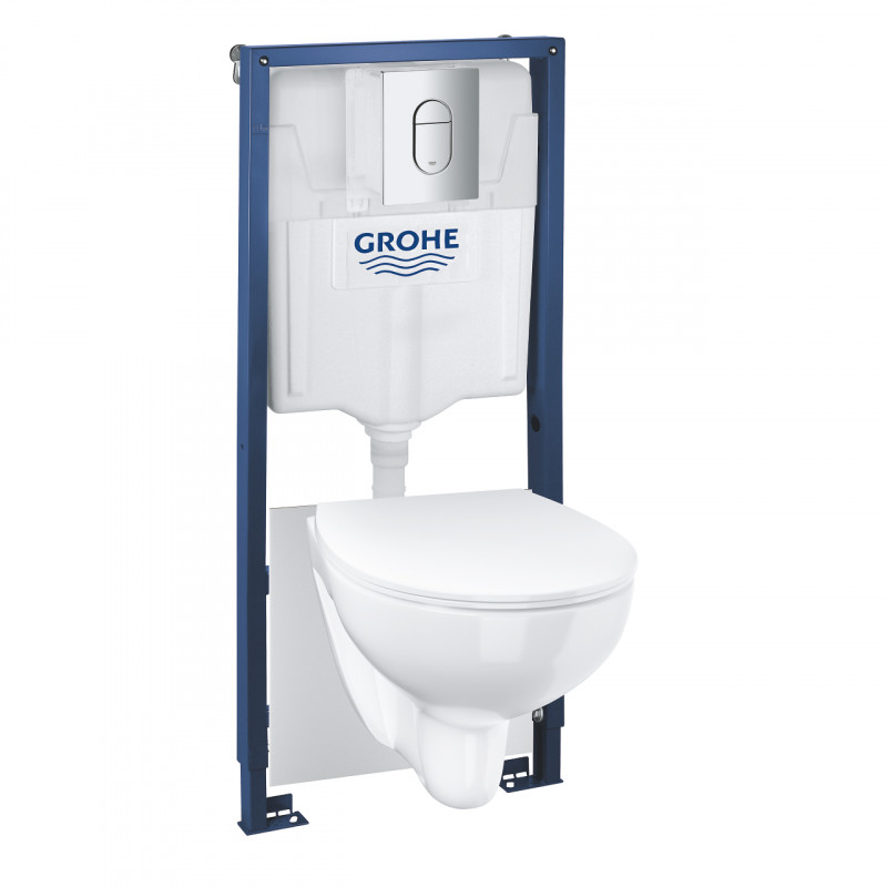 GROHE Комплект 5в1 Solido 39902000 /Структура за вграждане Grohe, т.чиния Bau Ceramic Rimless, седалка Slim - Онлайн промоция - Image 2