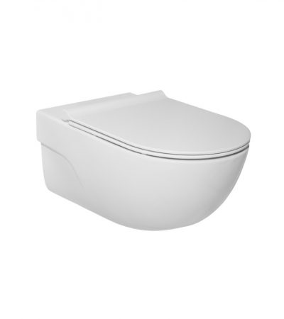 Roca Конзолна тоалетна чиния Meridian Rimless A34624L000/A8012A2004  седалка с плавно затваряне