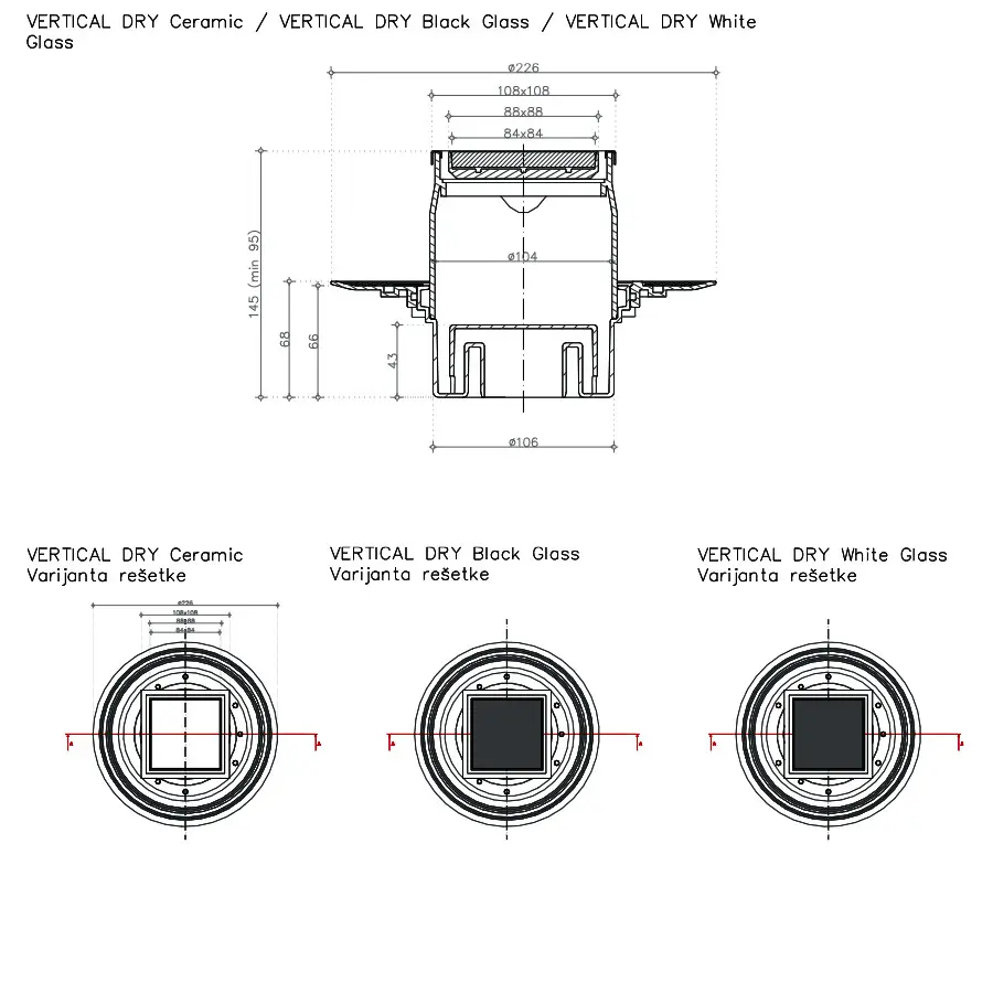 ТОЧКОВ СИФОН VERTICAL CERAMIC 100x100 - Image 6