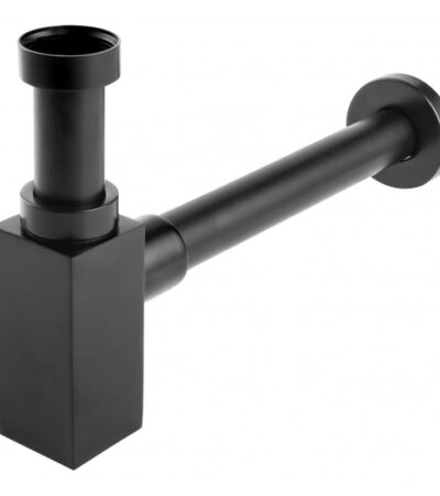 Сифон Quadro G5/4 S280-BL, черен FERRO Quadro S280-BL • G1 1/4 x 32 mm • Изходяща тръба, настройваща се до 300 mm • Розетка • Цвят: Черен