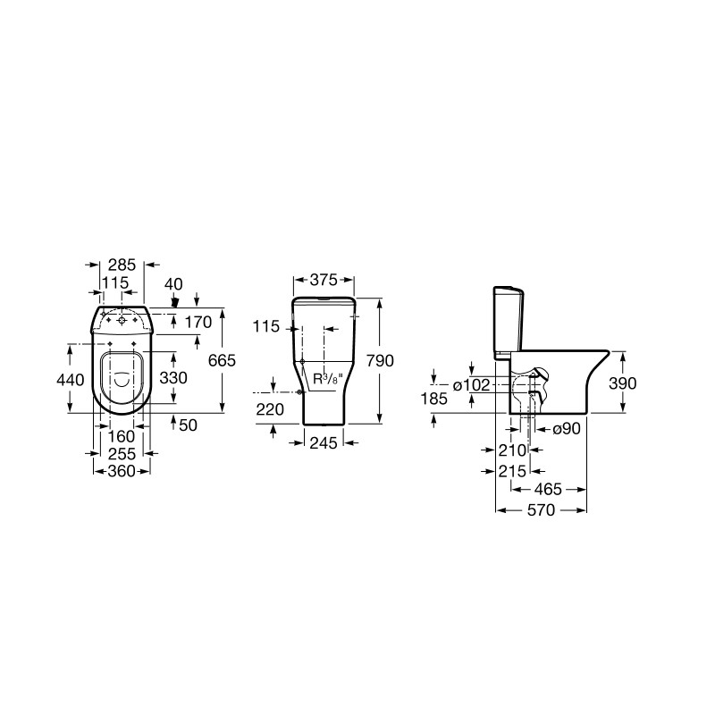 Моноблок ROCA Nexo+седалка с плавно затваряне A342640000/A341640000/A801C42000U - Онлайн промоция - Image 6
