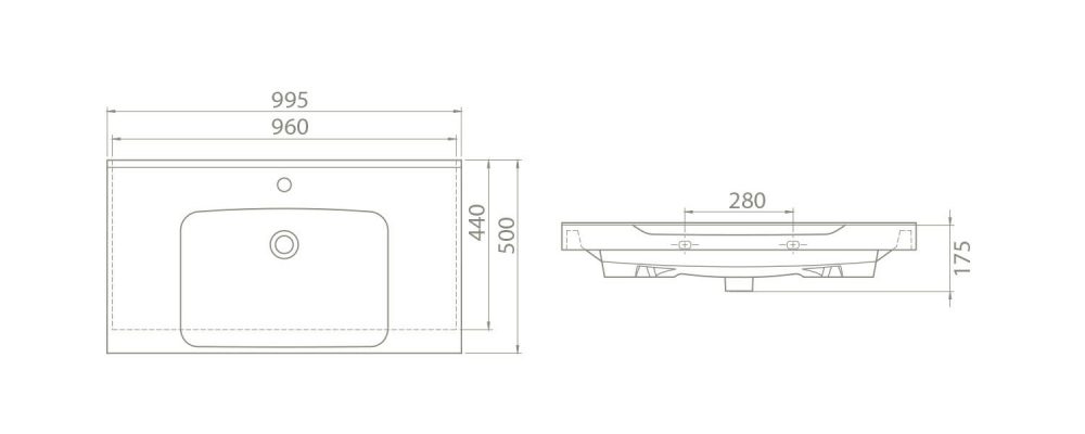 Turkuaz Seramik Anova 100 см мивка за баня - Онлайн промоция - Image 6
