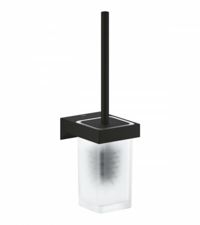 Серия: Selection Cube Код на производител: 102277KF00 Начин на монтаж: За стена Повърхност: Матирана Цвят: Черен/прозрачен Гаранция: 2 години Производител: GROHE-Германия • Материал: стъкло/метал • Скрито закрепване • GROHE Long-Life покритие