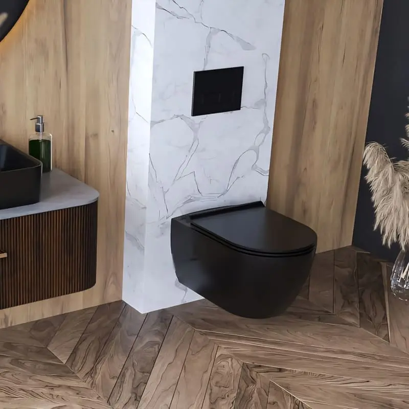Конзолна тоалетна чиния CITY RIMLESS черен мат CERASTYLE