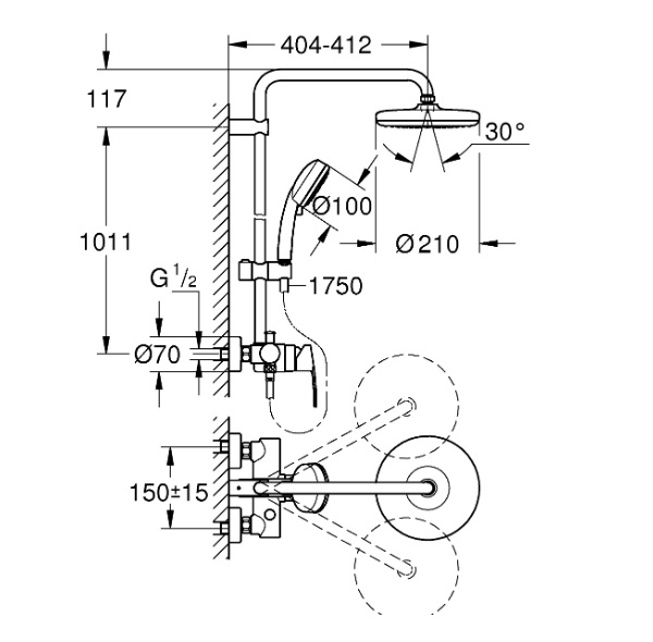 GROHE Душ система Tempesta Cosmopolitan System 210, 26224001- ОНЛАЙН отстъпка - Image 4
