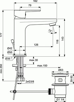 Смесител IDEAL STANDARD ХРОМ/БЯЛ МАТ BC159HO – Онлайн промоция - Image 3