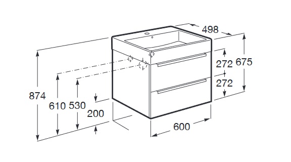 Шкаф с мивка Inspira A851075403 ROCA 60 см - Онлайн промоция - Image 5