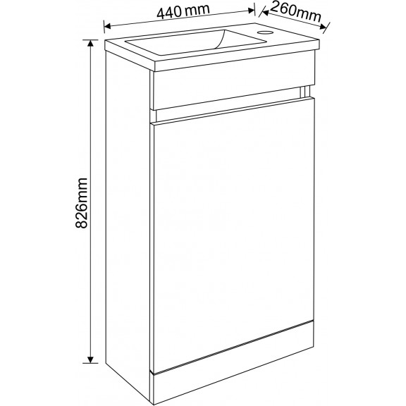 Шкаф за баня ILINA MINI комплект 4325+4512-55 - Image 2
