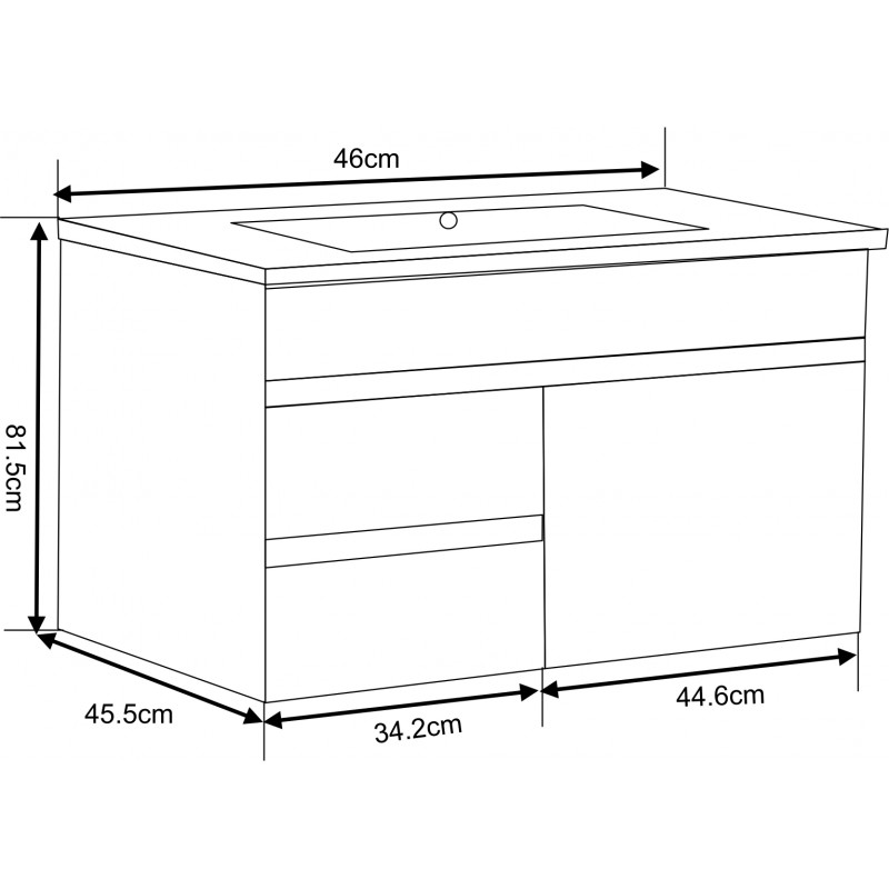 Шкаф за баня Natura – 81 см - Image 3