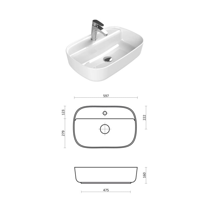 PVC Шкаф за баня Гранада 90см с мивка Акуа 60 см - Image 5
