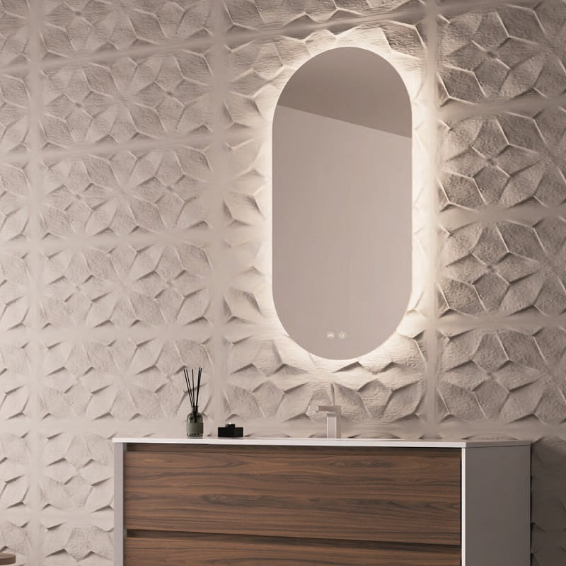 NOFER Овално огледало с LED осветление Pill 50*90 - Image 3