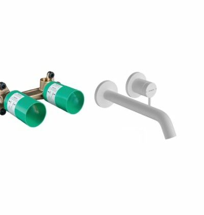 Hansgrohe TECTURIS S 110 EcoSmart+ комплект смесител за баня 73351700+13622180