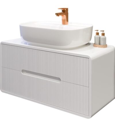 Луксозен PVC шкаф за баня с чекмеджета и мивка