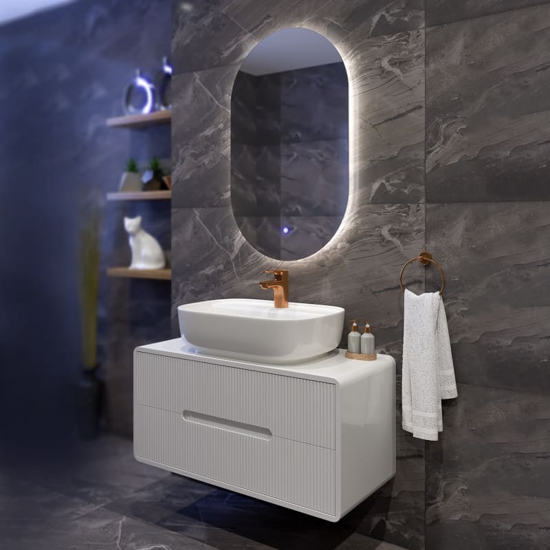 Луксозен водоустойчив шкаф за баня