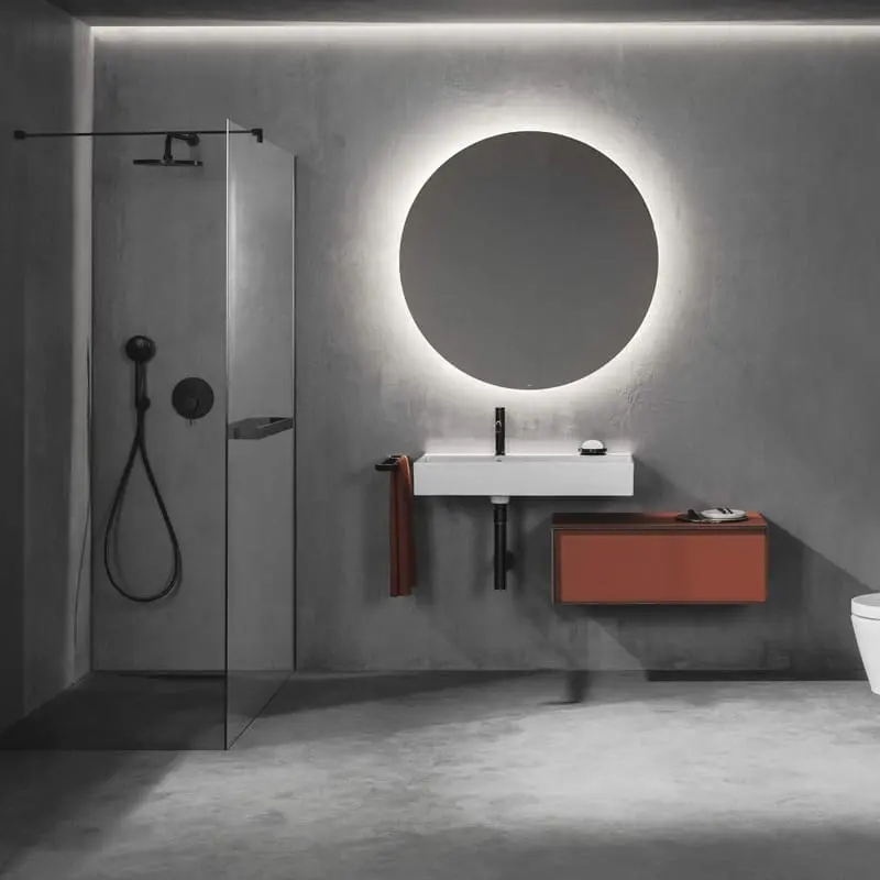 Стилно кръгло огледало с впечатляващ диаметър 1000 mm и равномерно периферно LED осветление, което създава мек, модерен и уютен светлинен ефект. Идеално допълнение към съвременни бани, където дизайнът и функционалността вървят ръка за ръка.