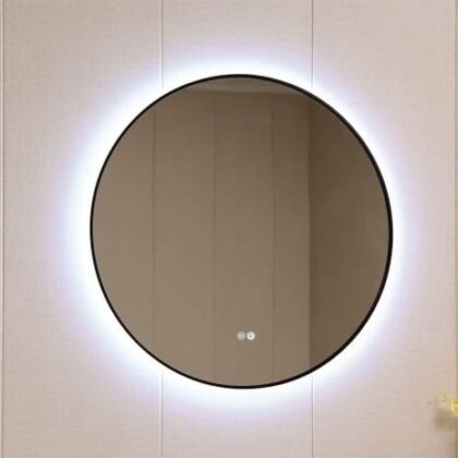 LED огледало с нагревател и черна матова рамка ICL 1855/80 - Онлайн промоция