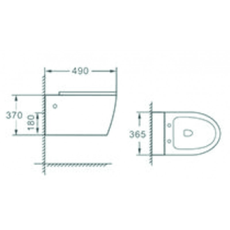 Конзолна тоалетна чиния Rimless с УЛТРА ТЪНКА soft close система - Image 4