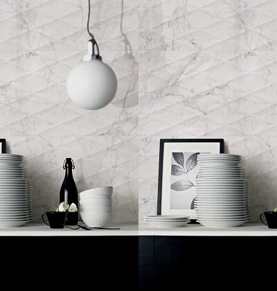 Allmarble Wall Statuario struttura 3D pavé lux 40*120 M73S - ОНЛАЙН ПРОМОЦИЯ