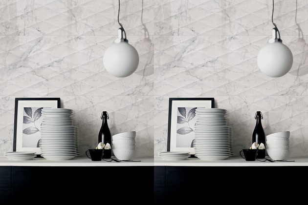 Allmarble Wall Statuario struttura 3D pavé lux 40*120 M73S - ОНЛАЙН ПРОМОЦИЯ