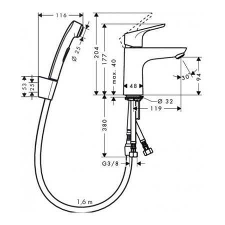 HANSGROHE Смесител Focus 31927000 с хигиенен душ - Онлайн промоция - Image 4