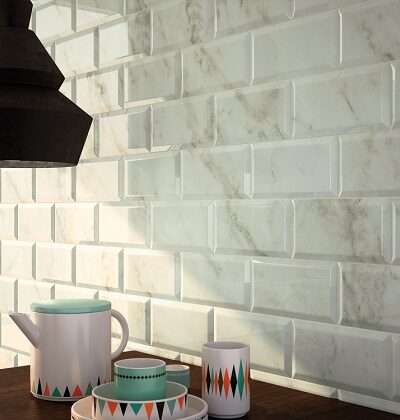 BISEL calacata beige brilo 10*20