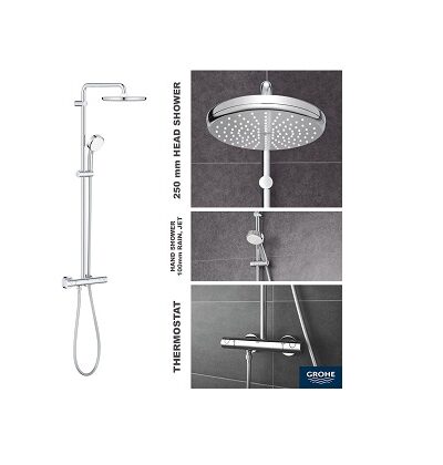 GROHE Душ система с термостат New Tempesta Cosmopolitan System 250, 26670000/26670001  – СУПЕР онлайн ПРОМОЦИЯ