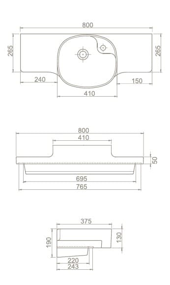 Turkuaz Seramik HARMONY 80 см мивка за баня– Онлайн промоция - Image 4