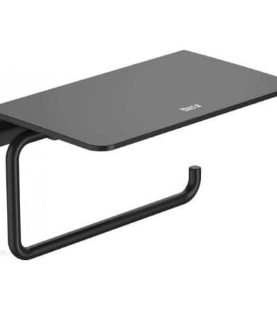 ROCA Hotels Поставка за тоалетна хартия с полица черен мат A817581C40 – ОНЛАЙН ПРОМОЦИЯ