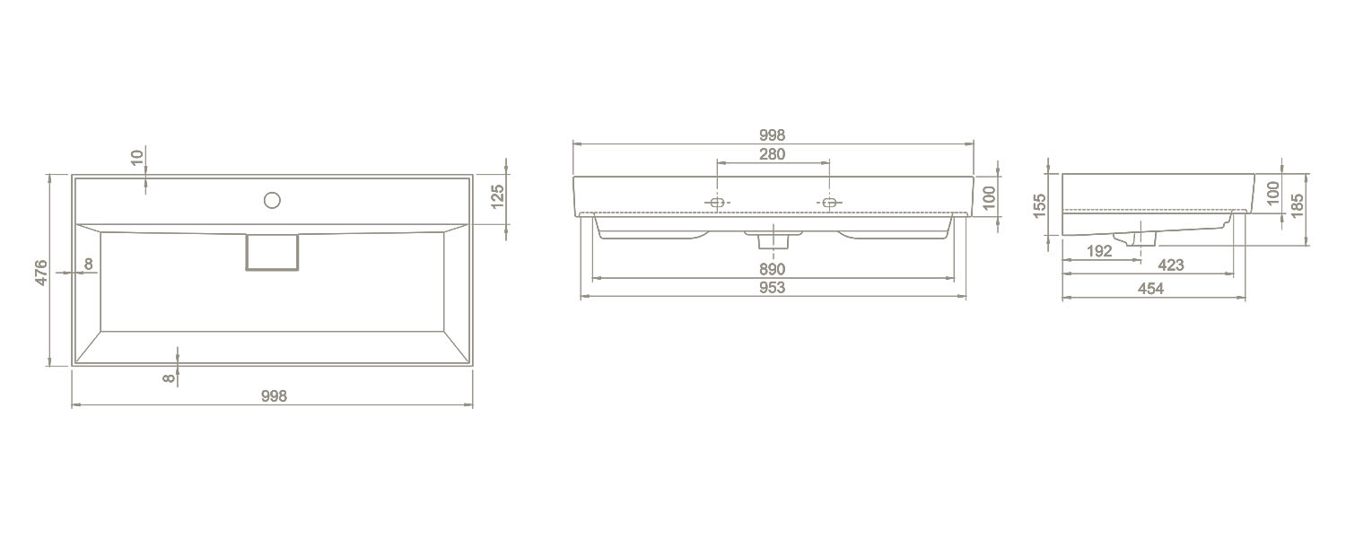 Turkuaz Seramik SHARP 100 см мивка за баня – Онлайн промоция - Image 3