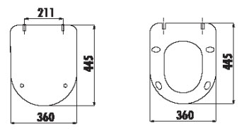 Конзолна тоалетна чиния Free бял МАТ и капак/седалка с плавно затваряне - Image 5