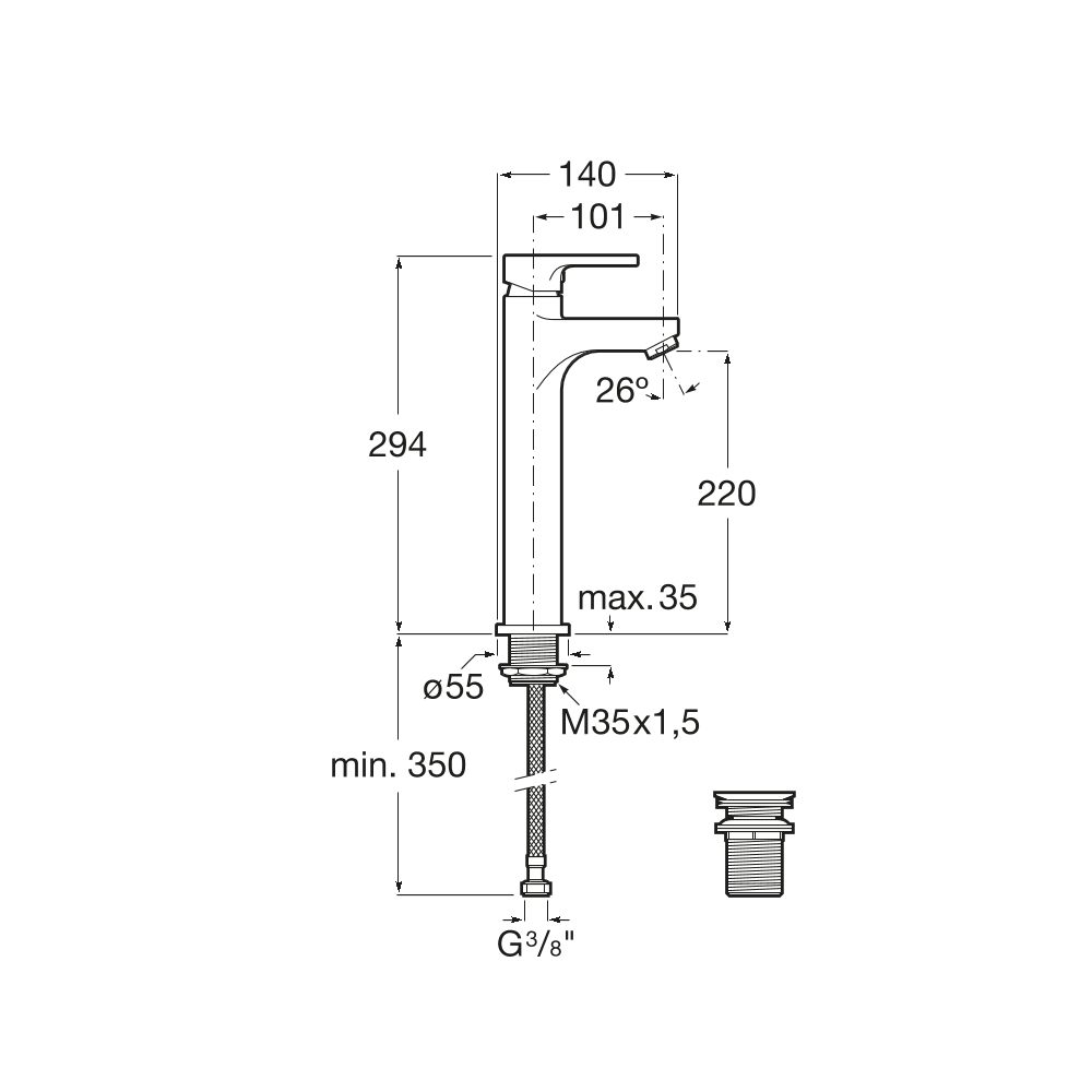 ROCA Смесител за мивка Arola – Онлайн промоция - Image 3
