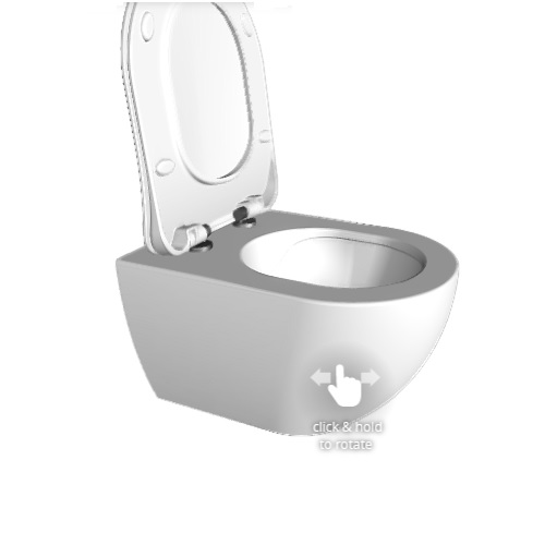 Конзолна тоалетна чиния Free бял МАТ и капак/седалка с плавно затваряне - Image 4