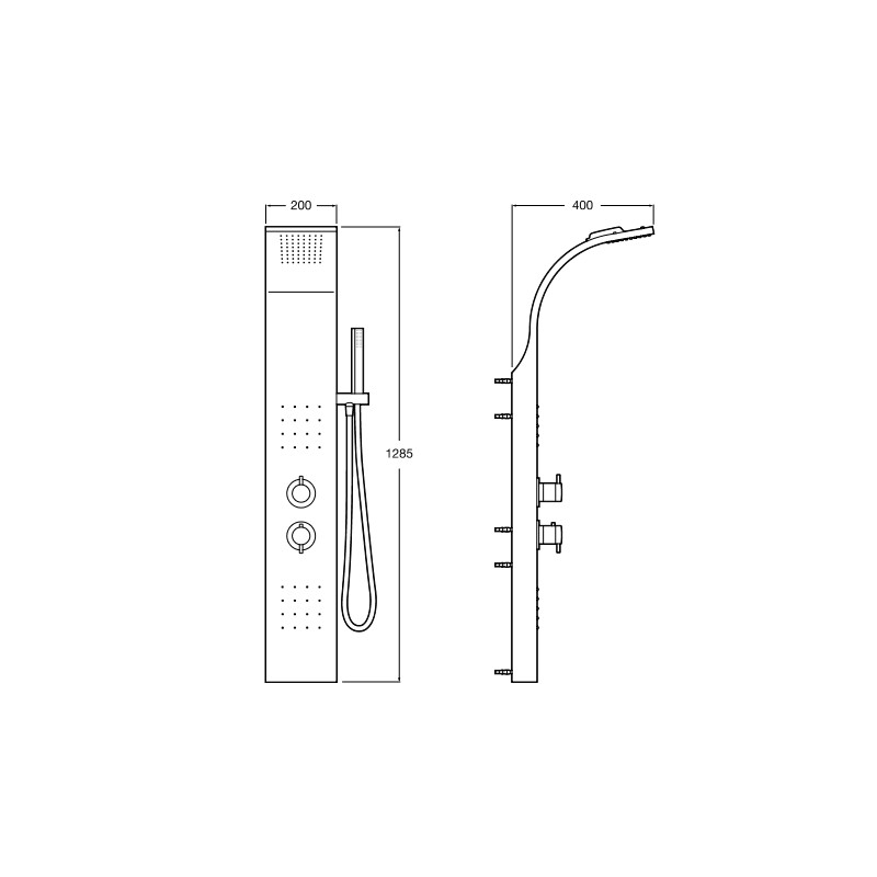 ROCA Essential 2.0 Хидромасажна термостатична колона A2H0423000 - Онлайн промоция - Image 7