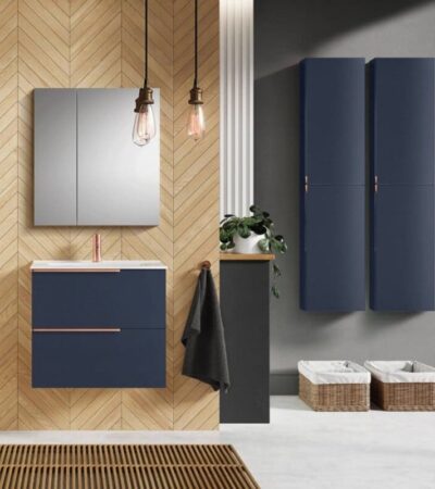 Долен шкаф Elegant plus с 2 чекмеджета и умивалник 600 mm, цвят нощно небе