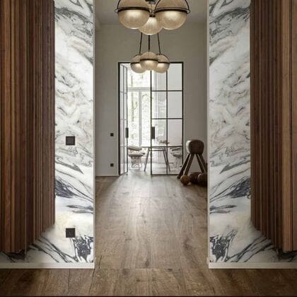 Италиански гранитогрес с пизия на паркет в цвят дъб. VERO ROVERE, M7C0 на италиавският производител Marazzi