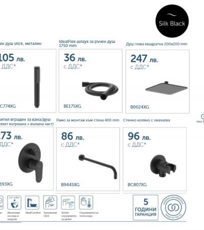 Душ система за вграждане CUBE Ideal Standard - Онлайн промоция