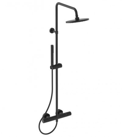 Душ система с термостатен смесител Ceratherm Т25, A7586XG, черен мат - Онлайн промоция