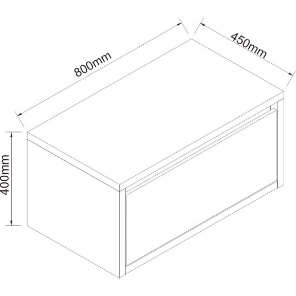 Шкаф за баня 80см PVC - ICP 4540-80 - Image 3