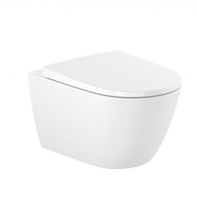 ROCA ONA RIMLESS 48см компактна тоалетна чиния A346688000+A801E22001 седалка/капак с плавно затваряне-Онлайн промоция