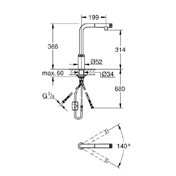 Grohe Minta SmartControl Warm Sunset 31613DA0 смесител за кухня - Онлайн промоция - Image 5