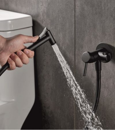 Хигиенен душ комплект за вграждане 3314B черен мат